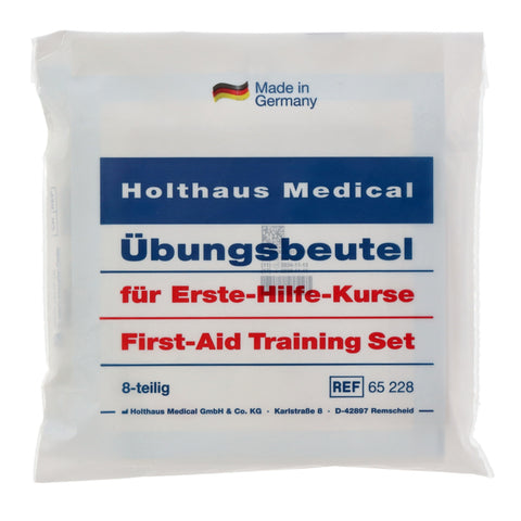 Holthaus Medical Erste-Hilfe-Übungsbeutel nach DGUV inkl. Handschuhe | 8-teilig
